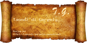Tasnádi Gergely névjegykártya
